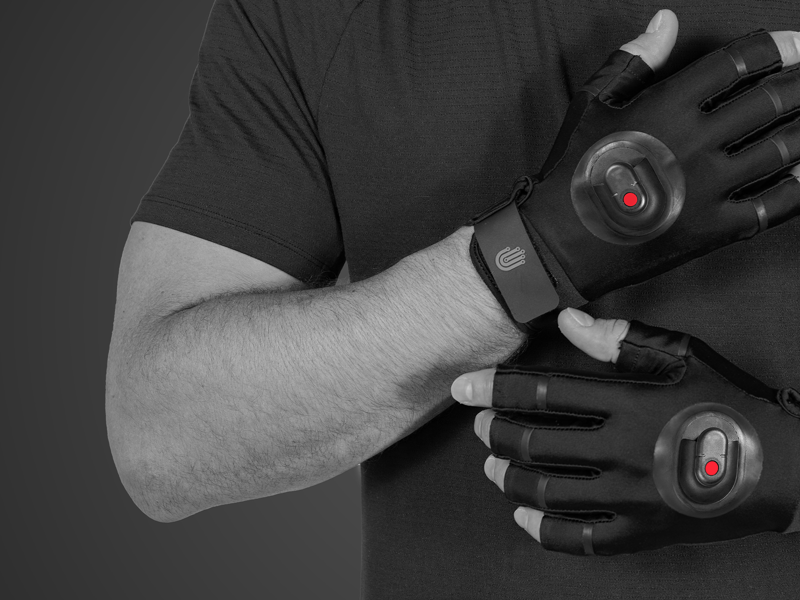 Model Wearing Hi5 VR Gloves